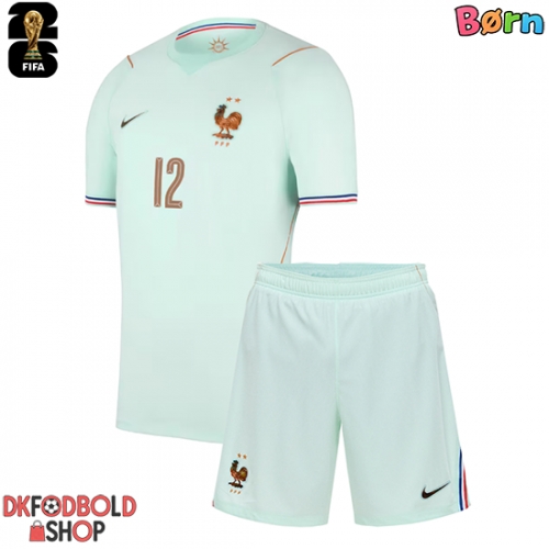 Frankrig Randal Kolo Muani #12 Udebanesæt Børn VM 2026 Kort ærmer (+ korte bukser)